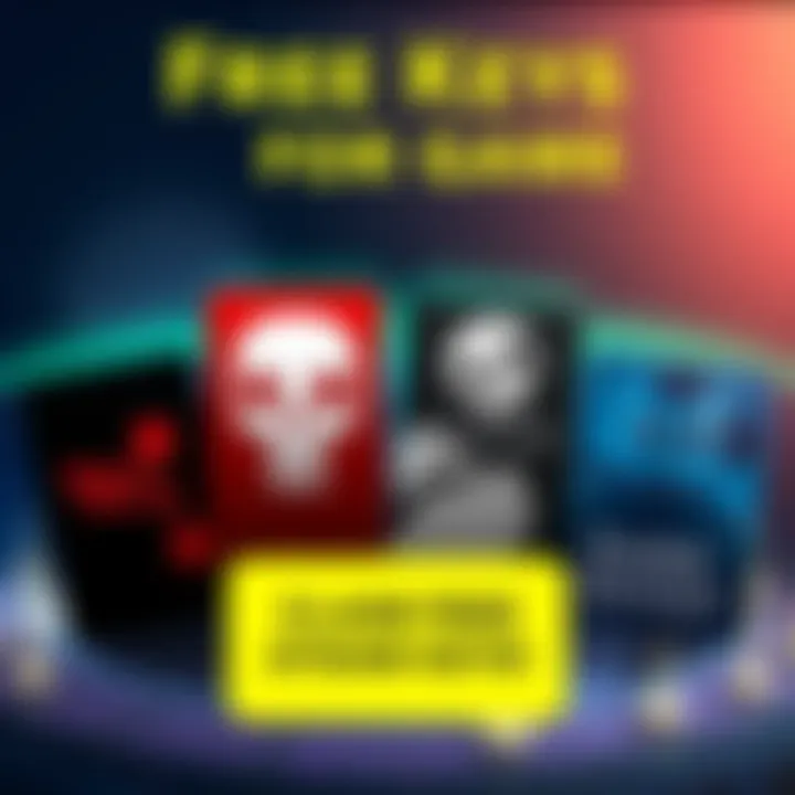 Free Steam Keys for Games A graphic showing four popular game icons for Dead Cells, DLC Gatekeeper, Decktamer, and Dark Envoy with a call to claim free Steam keys.