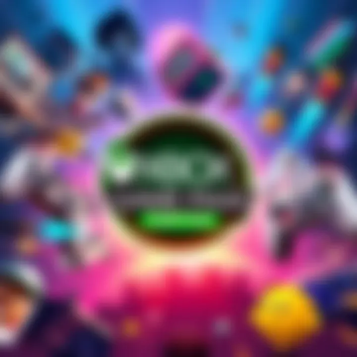 A colorful promotional graphic featuring Xbox Game Pass and Webtoon logos, with visuals of gaming and comics merging together