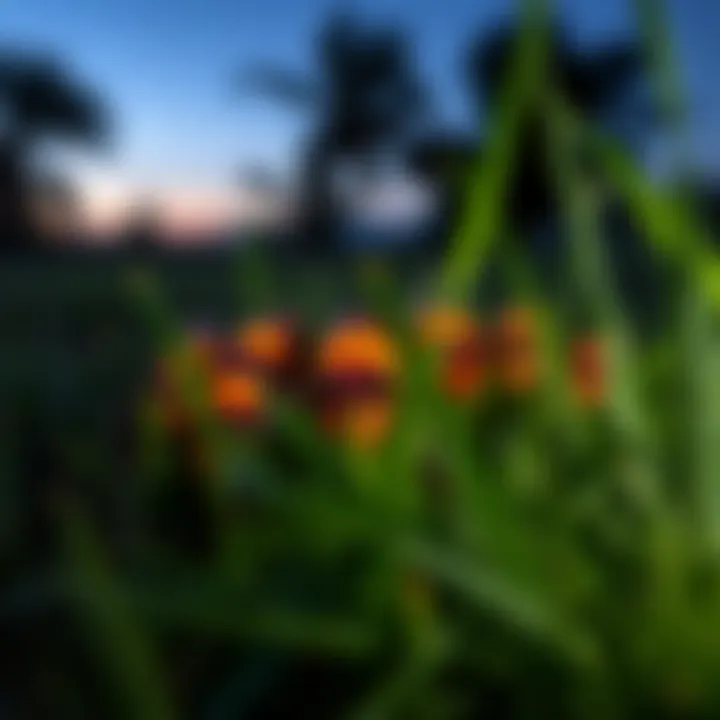 Fresno Nightcrawlers in the Grass A close-up view of Fresno Nightcrawlers wriggling in the grass during twilight