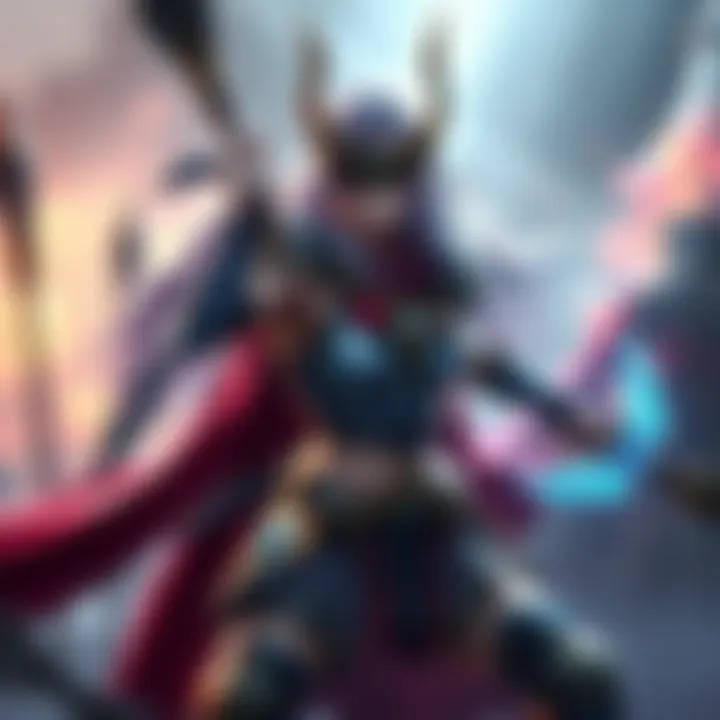 Freya, the Valkyrie, showcasing her new abilities with a powerful pose in a battle setting