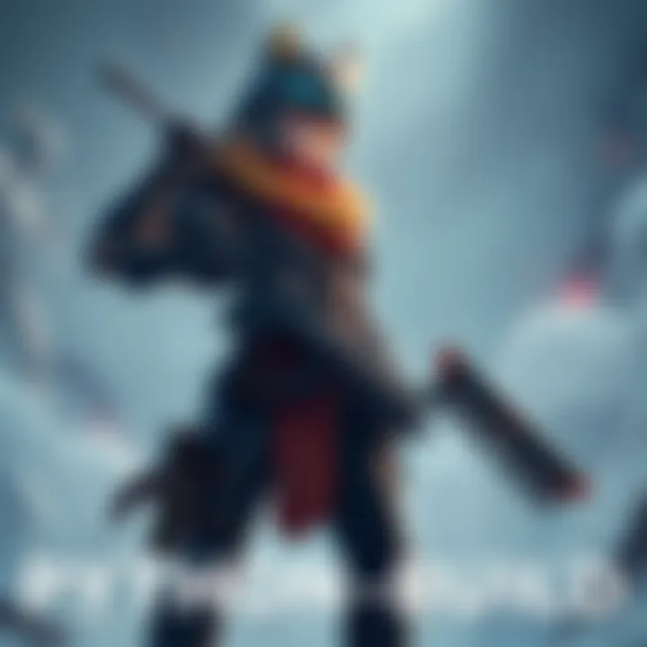 Freyna character standing confidently with gear and weapons in a dynamic pose, ready for battle.