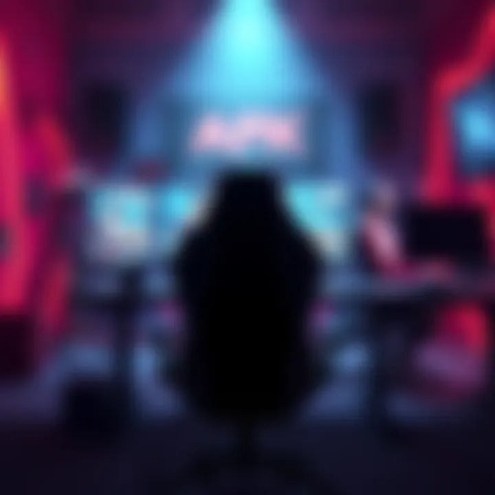 A gamer leaving their seat during a game, with an empty chair and gaming setup visible.