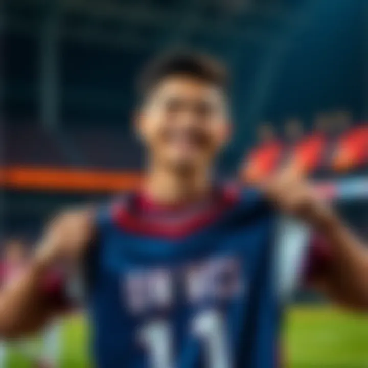 A person smiling and holding an OWCS team jersey, celebrating their new team membership