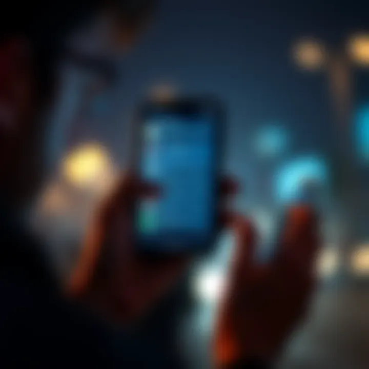 A person surprised by multiple friend requests on their smartphone