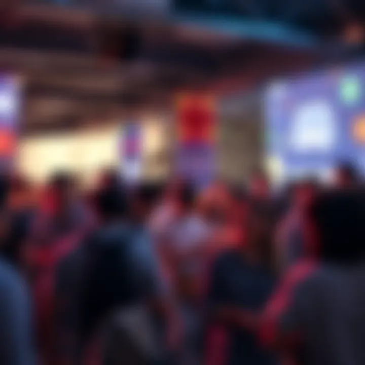 People engaging and chatting in a friendly Discord server with giveaway banners in the background.