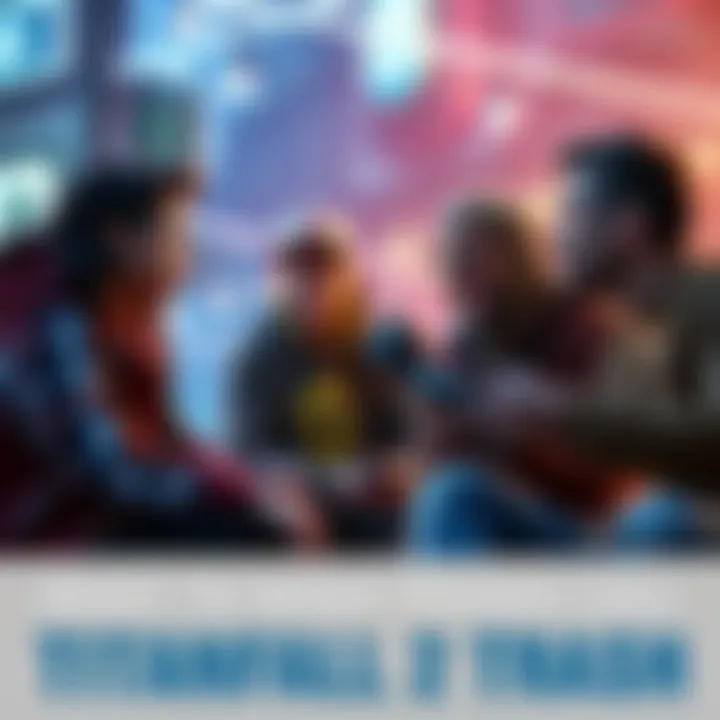 A group of friends having a discussion about Titanfall 2, expressing different opinions about the game.