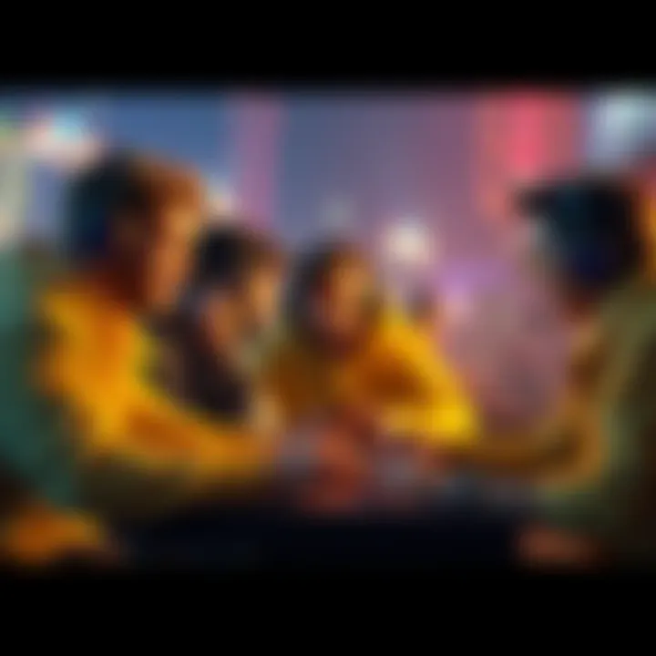 Group of friends playing video games, working together to reach Diamond rank