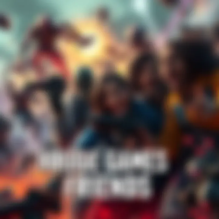 Group of friends battling zombies and aliens in a multiplayer horde game