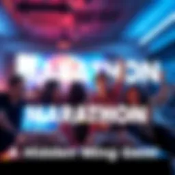 Group of friends enthusiastically playing Marathon video game, celebrating their gaming session and preparing for the upcoming server Slam.