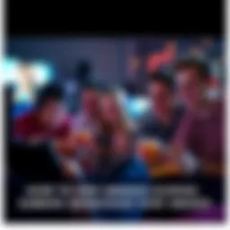 Group of friends focused on a gaming console, some having snacks and drinks to stay awake