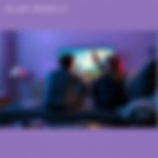 Two friends playing Alan Wake 2 on a couch A male and female friend enjoying Alan Wake 2 together on a couch, with the game displayed on a TV in front of them.