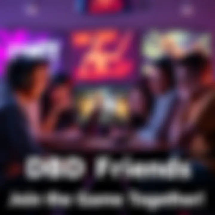 A lively group of gamers gathered around screens, enjoying a session of Dead by Daylight together and sharing laughs.