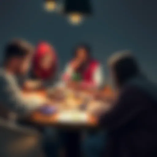 A group of players sitting around a table, looking frustrated and engaged in a DND game. One player is talking animatedly while others appear annoyed, with game materials scattered around.