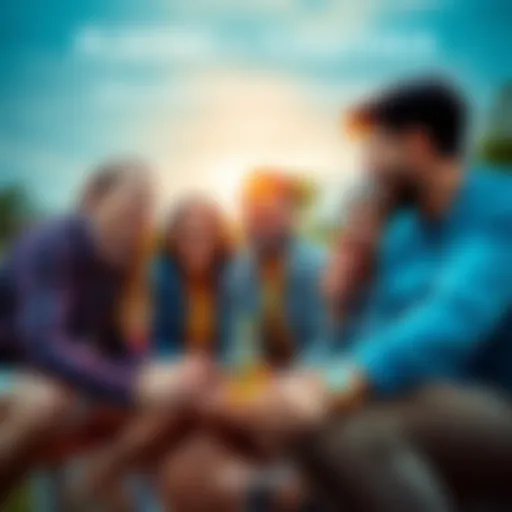 A group of friends laughing and enjoying games together outdoors, sharing fun moments and creating memories.