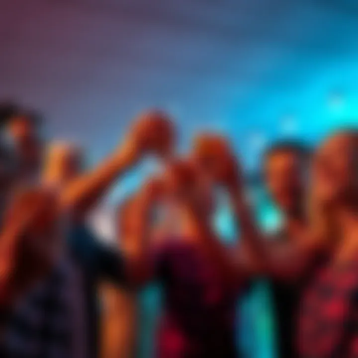 A group of friends smiling and raising their glasses in celebration, highlighting the joy of friendship and connection.