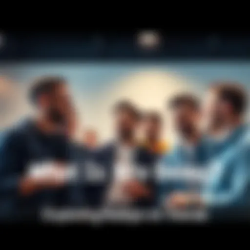 A group of young men engaged in conversation about social trends, showcasing elements of 'bro culture' in their casual attire and relaxed demeanor.