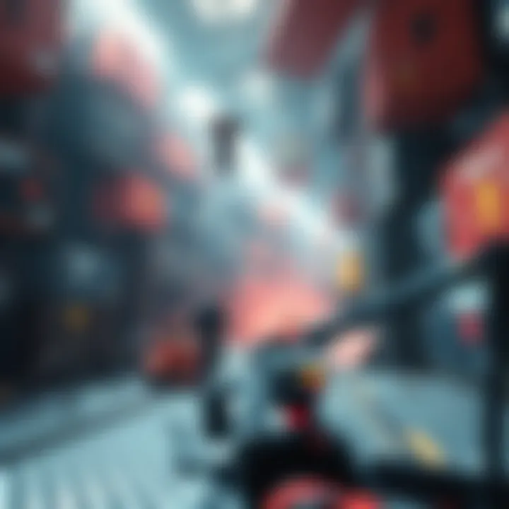 Frigate Inductor Search A player searching for a frigate inductor in a crowded game environment with containers scattered around.