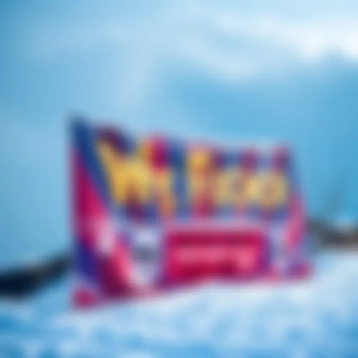 Frost Propaganda Banner A colorful banner displaying frost-themed messages about climate action, set against a snowy background