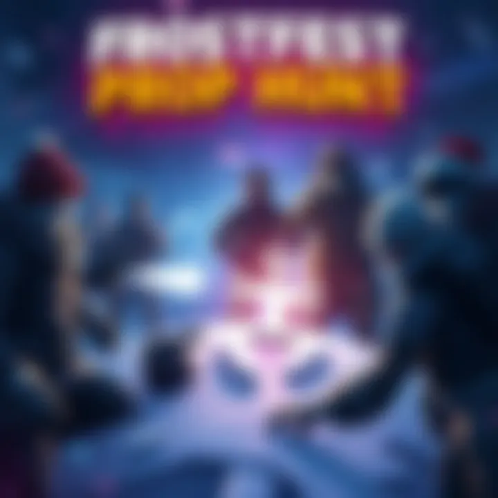 Frostfest Prop Hunt Challenge Players participating in a Prop Hunt game at Frostfest, trying to find the hidden host.