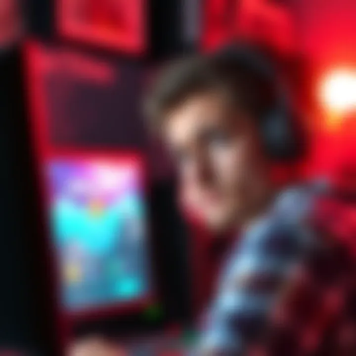 A gamer with a disappointed expression staring at a computer screen showing the Space Rock Skipper achievement status