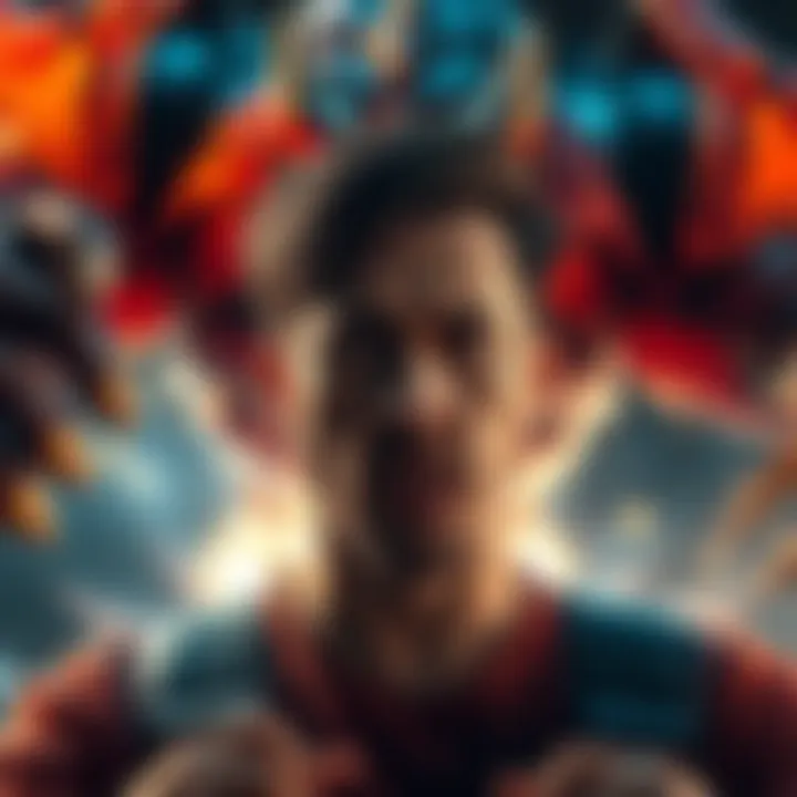 A gamer showing frustration while battling a challenging game boss, with dark graphics and intense action in the background.