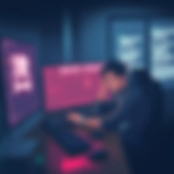 A gamer sitting in front of a computer, looking frustrated while playing Clair Obscur with a save issue on the screen.