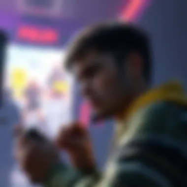 A gamer looking disappointed while facing a dual entrance keyed area in a video game, showing a game controller in hand