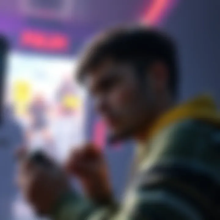 A gamer looking disappointed while facing a dual entrance keyed area in a video game, showing a game controller in hand