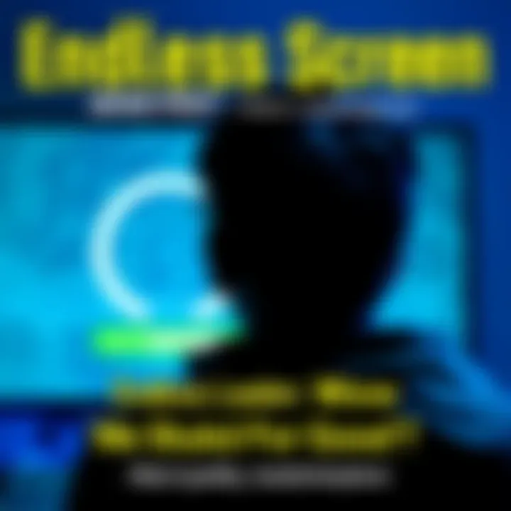 A person looking frustrated at a computer screen showing an endless loading icon