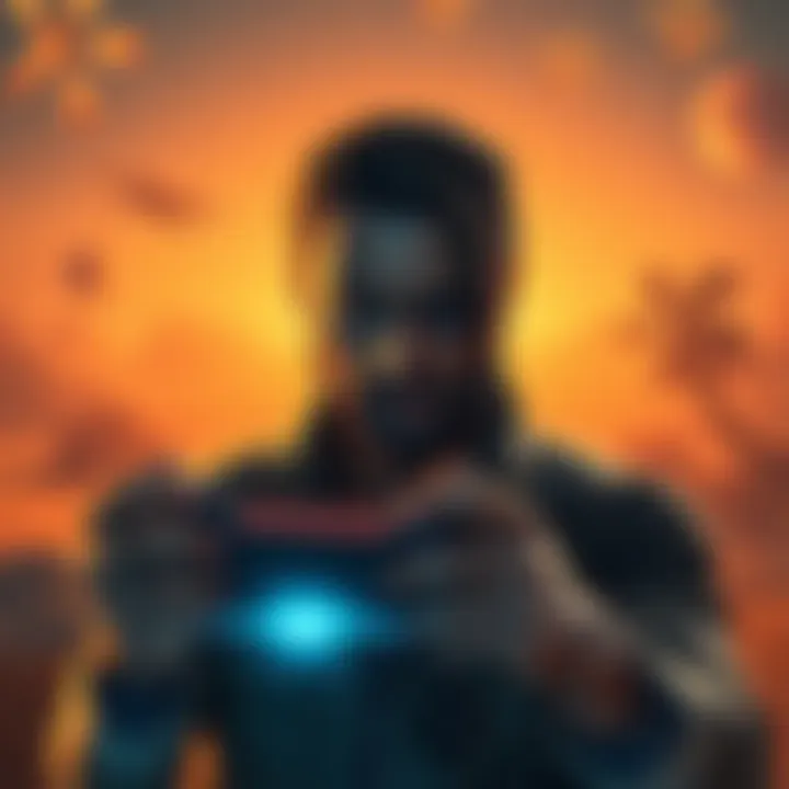 A gamer looking frustrated while holding a video game controller, surrounded by a desert-themed game environment.