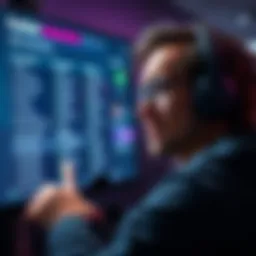 A gamer shows frustration while trying to use radial selection controls in a game. The screen displays a complex menu of options, highlighting difficulties in making precise selections.