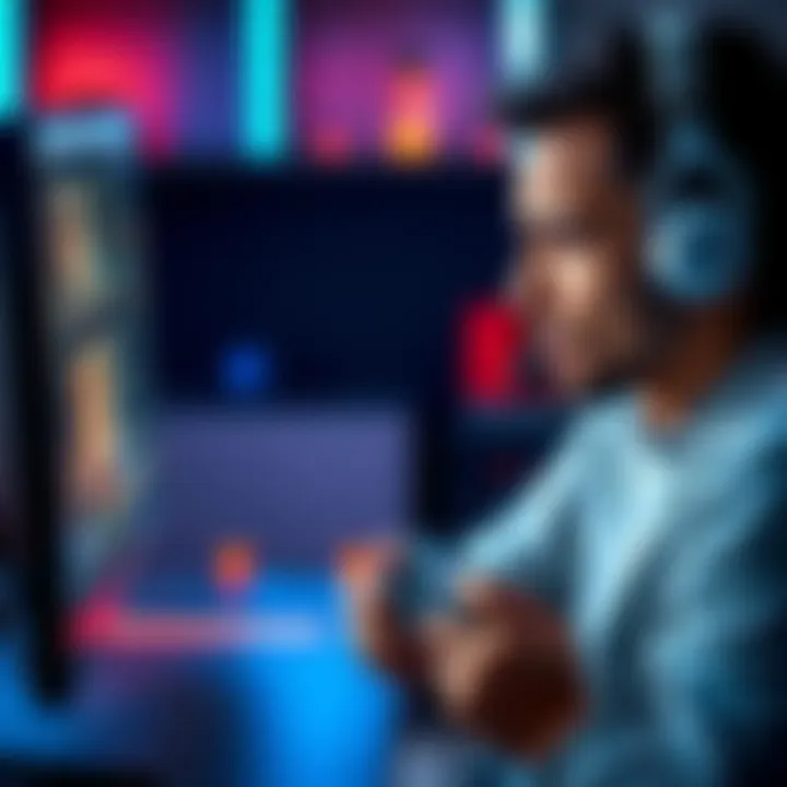 A frustrated gamer looking at a computer screen, expressing their dissatisfaction with Ubisoft Support while holding a gaming controller.