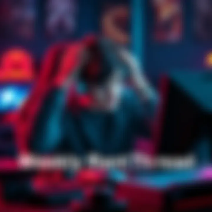 Frustrated Gamer Venting A gamer sitting in front of a computer, looking frustrated with a headset on, hands on the head, surrounded by gaming equipment