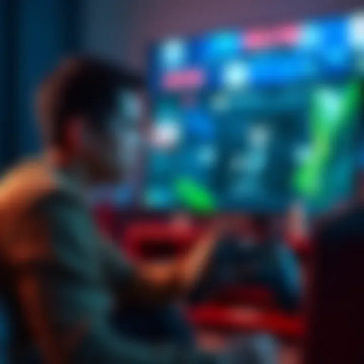 A player sitting in front of an Xbox console, looking confused and frustrated while trying to access a game.