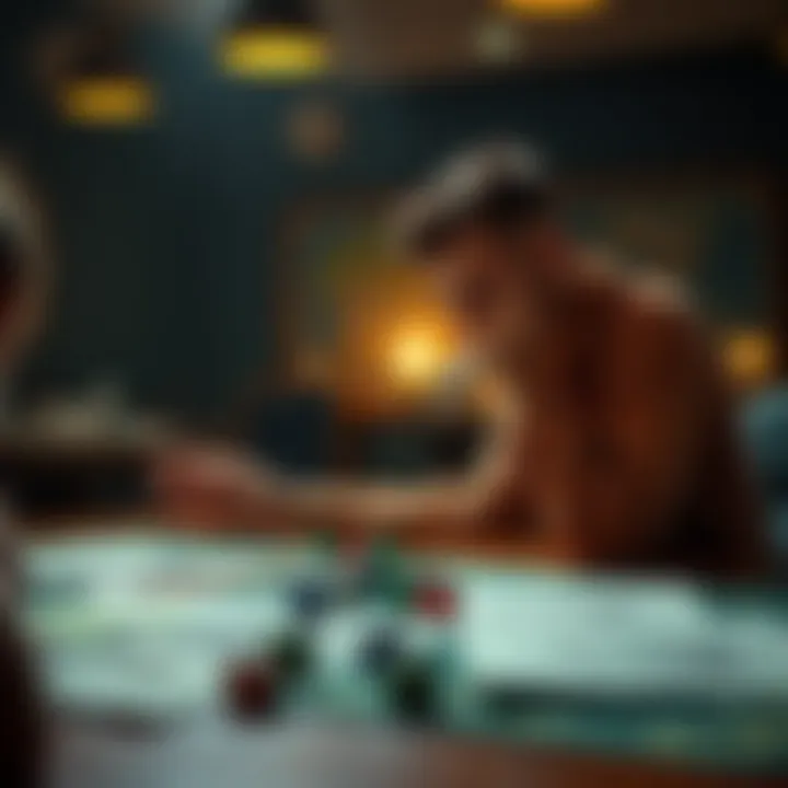 Frustrated Player at Game Table A player looks frustrated at a game table filled with dice and character sheets, feeling overlooked in the campaign.