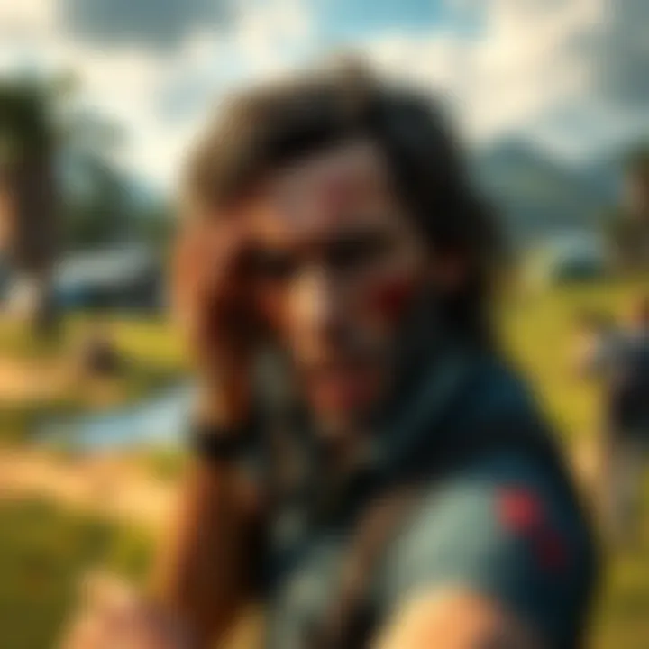 A player showing frustration while facing a kidnapping event in Far Cry 5, with the game's scenery in the background