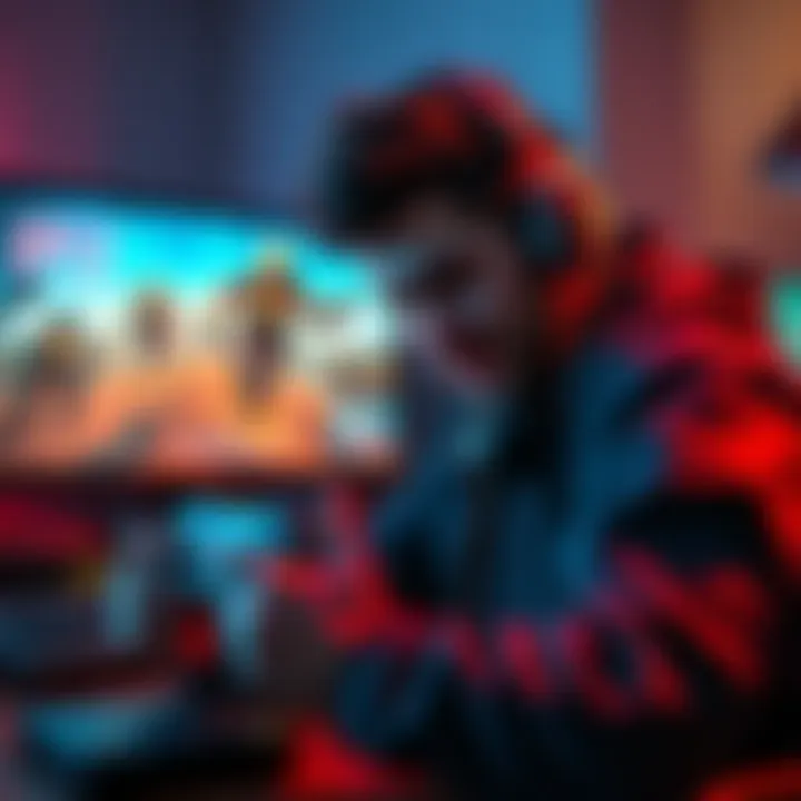 A gamer expressing disappointment over a new character in Apex Legends, showcasing their gameplay setup with a controller in hand and a screen reflecting the game.