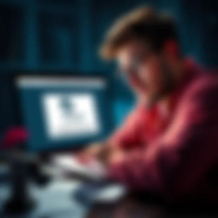 Frustrated buyer with invalid Steam gift card A person looking upset with a laptop showing an invalid Steam gift card screen, surrounded by support ticket paperwork, illustrating customer service issues