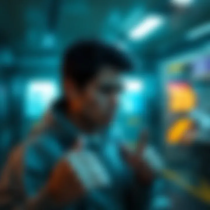 A person appears stuck in a glitchy environment with slow movement and blurred visuals, expressing frustration while trying to heal.