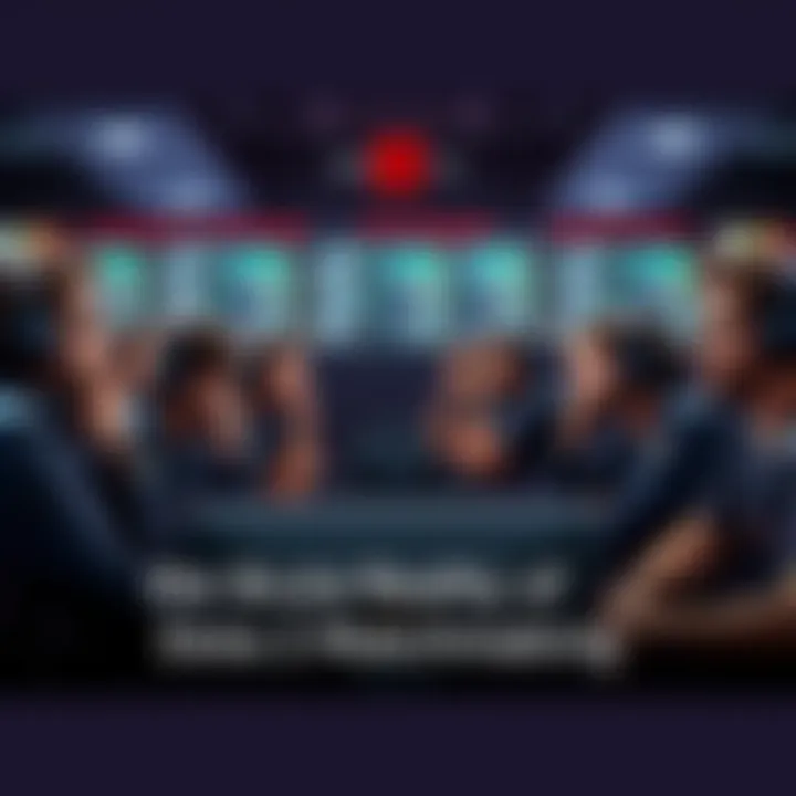 A group of players showing frustration while looking at their matchmaking screen in Dota 2, capturing the tension of unbalanced teams