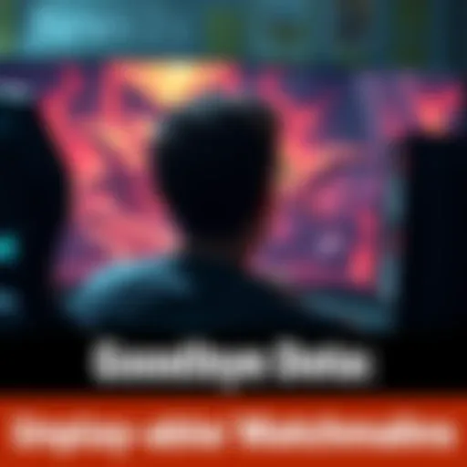 A person sitting in front of a computer, looking disappointed while playing Dota 2 with matchmaking issues on the screen.