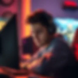 A casual Dota player looks upset while playing on their computer, showing frustration over Gorgc's Twitch ban and Valve's response.
