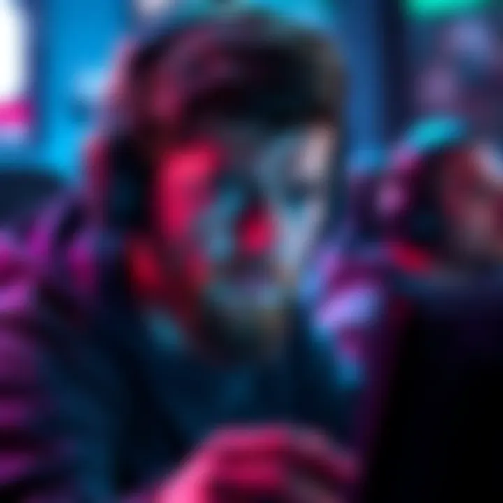 A gamer in distress, showcasing intense emotion over a challenging game, surrounded by gaming gear