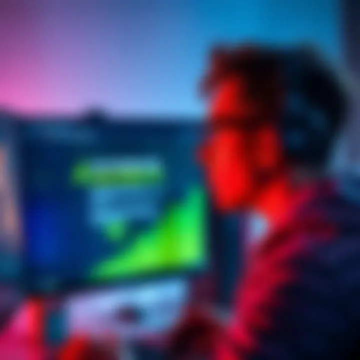 A gamer shows frustration while looking at a computer screen displaying a game error message about lost progress.