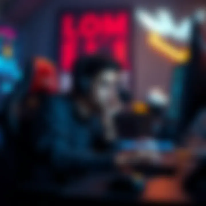 A player looking stressed while playing a game, surrounded by gaming gear, reflecting on their low rank