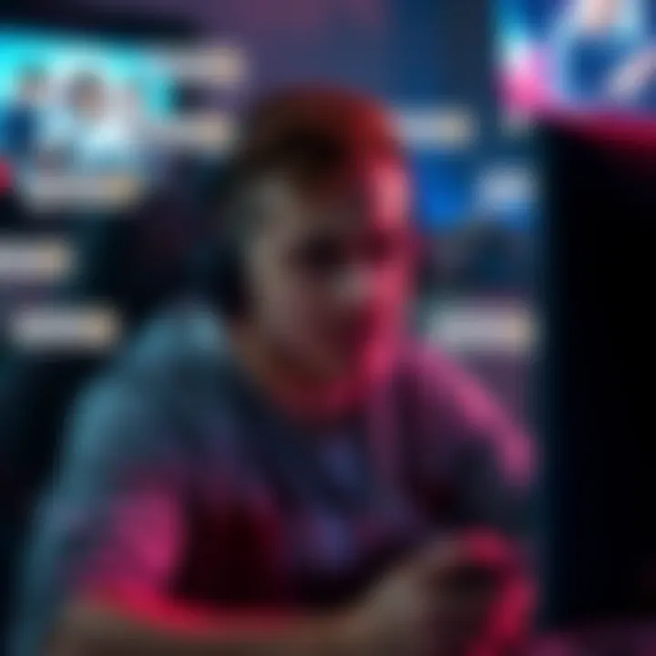 A gamer showing frustration while playing a video game, surrounded by negative chat messages, illustrating toxic behavior in gaming.