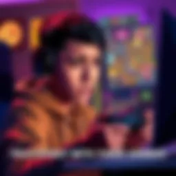 A gamer shows frustration while playing a difficult section of a game, with a controller in hand and a focused expression.