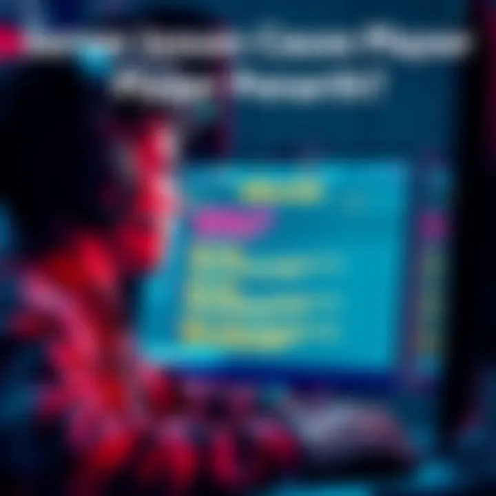 A gamer looking frustrated at their computer screen with error messages indicating server disconnection issues.