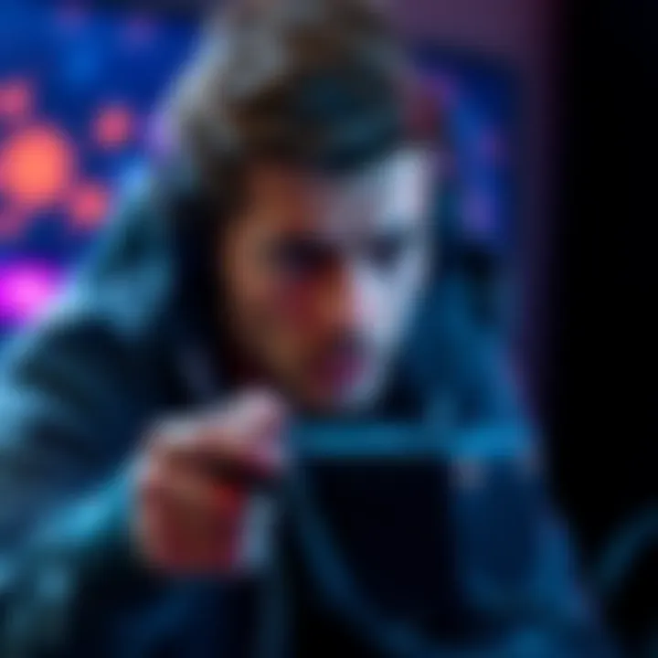 A gamer looks frustrated while switching between game controls, showing a struggle with skill levels.