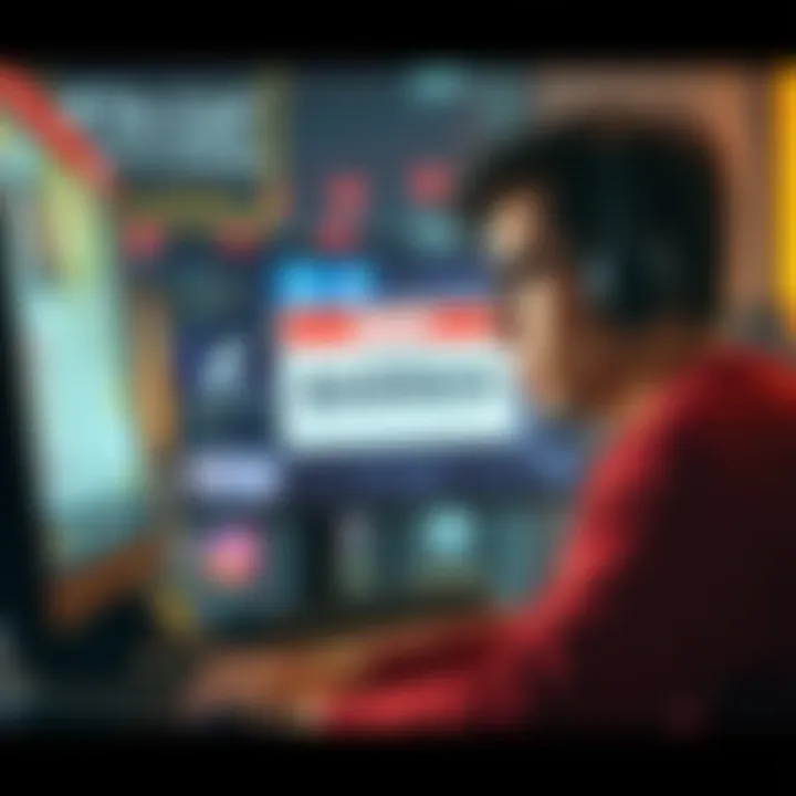 A gamer looks upset while playing a video game, showing a ban notification for Jet Pack Cat on the screen.